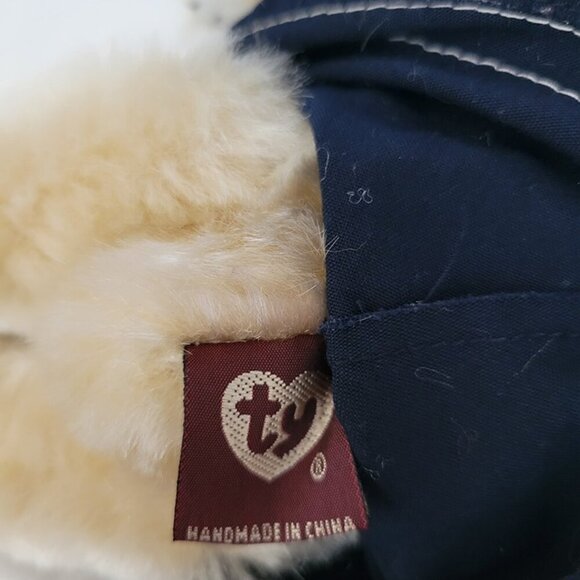 Vintage 1993 Retired TY Attic Treasures Breezy Bear jointed dress hat PLUSH - Picture 7 of 7